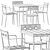 Hay Balcony Dining Set 3D model small image 6