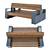 Coastal Double Bench 3D model small image 2