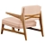 Modern Stylish Miles Armchair 3D model small image 2