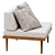 Casara Modern Armchair: Stylish Comfort 3D model small image 7