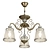 Elegant Bronze Chandelier for Classic Interiors 3D model small image 2