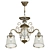 Elegant Bronze Chandelier for Classic Interiors 3D model small image 3