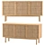 Natural Rattan Oak Sideboard - Pavia 3D model small image 1