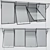 Sleek Aluminum Window 13 3D model small image 1