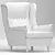 Comfortable STRANDMON Armchair - Modern Elegance 3D model small image 4