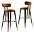 Sleek Blakey Bar Chair 3D model small image 1