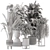 Ferm Living Indoor Plants: Bau Pot Large - Set 552 3D model small image 7