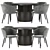 Elegant Stella Dining Set 3D model small image 1