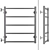 Terminus Vega Water Heated Towel Rail 3D model small image 1