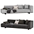Contemporary Roger Sofa by Minotti 3D model small image 2