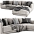 Elegant Poliform Bristol Sofa 3D model small image 3