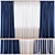 Luxury Silk Curtains 3D model small image 1