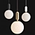 Elegant ABALLS Pendant Light 3D model small image 1