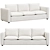 Lotus Deep Low Grande Sofa: Luxurious Comfort in a Stylish Design 3D model small image 1