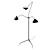 Elegant 3-Arm Floor Lamp 3D model small image 1