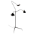 Elegant 3-Arm Floor Lamp 3D model small image 4