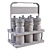 6-Bottle Sports Bottle Holder: Convenient and Stylish 3D model small image 4