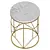 Elegant Marble and Metal Coffee Table 3D model small image 2