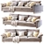 Elegant Harmony Sofa: Timeless Design, Superior Comfort 3D model small image 2