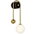 Elegant Gold Wall Lamp 3D model small image 3