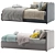 Cozy Corner Bed with Side Back 3D model small image 5