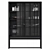 Sleek Sliding Black Cabinet 3D model small image 2