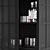 Sleek Sliding Black Cabinet 3D model small image 5