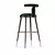 Elegant Corona Bar Chair 3D model small image 3