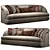 Elegant Portofino Cantori Sofa 3D model small image 4