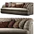 Elegant Portofino Cantori Sofa 3D model small image 5