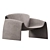 Poliform LECLUB Modern Armchair 3D model small image 3