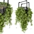 Metal Box Hanging Plants Set 3D model small image 1