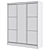 Blanc Sliding Wardrobe - 184.3x230x60 cm 3D model small image 2