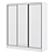 Optima 3-door Sliding Wardrobe 3D model small image 2