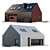 Modern Barnhouse with Skylights 3D model small image 2