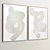 Plaster Frame Set: 2 Paintings, 5 Materials 3D model small image 4