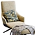 Classic Kensington Molteni&C Armchair 3D model small image 5