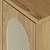 Elegant Rattan Wood Cabinet 3D model small image 5