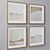 Elegant Set of 4 Wall Paintings 3D model small image 2