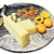 Elegant Marble Cheese Board Set 3D model small image 5