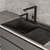 Sleek Gray & Black Kitchen 88 3D model small image 2