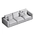 Elegant Andersen Line Sofa 3D model small image 3