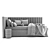 Modern Rest Bed Set 3D model small image 7