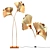 Ginkgo Brass Sculptural Floor Lamp 3D model small image 1