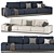 Luxury Cohen Sofa by Longhi 3D model small image 1