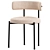 Inesse Ivory Dining Chair 3D model small image 3