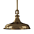 Sleek Satin Brass Pendant - 18" Rutherford Light 3D model small image 2