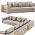 Modular Babylon Rack Sofa 3D model small image 3