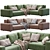 Modern Cross Design Sofa 3D model small image 1