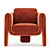 Luxurious Velvet Floria Chair 3D model small image 5